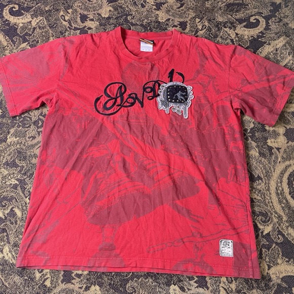 And1 Other - Vtg Y2K AND1 Punk Grunge Style Basketball Hip Hop Red Shirt Mens Size 2XL AOP